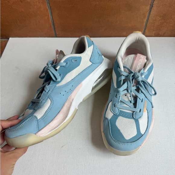 Jordan Air 200E Summit White Worn Blue Atmosphere Sneakers Size 11 Retro Style - Picture 3 of 9